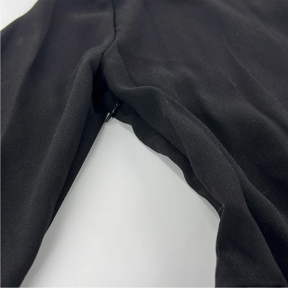 NWT J.Crew Drapey Crepe Faux-Wrap professional structured essential‎ black top